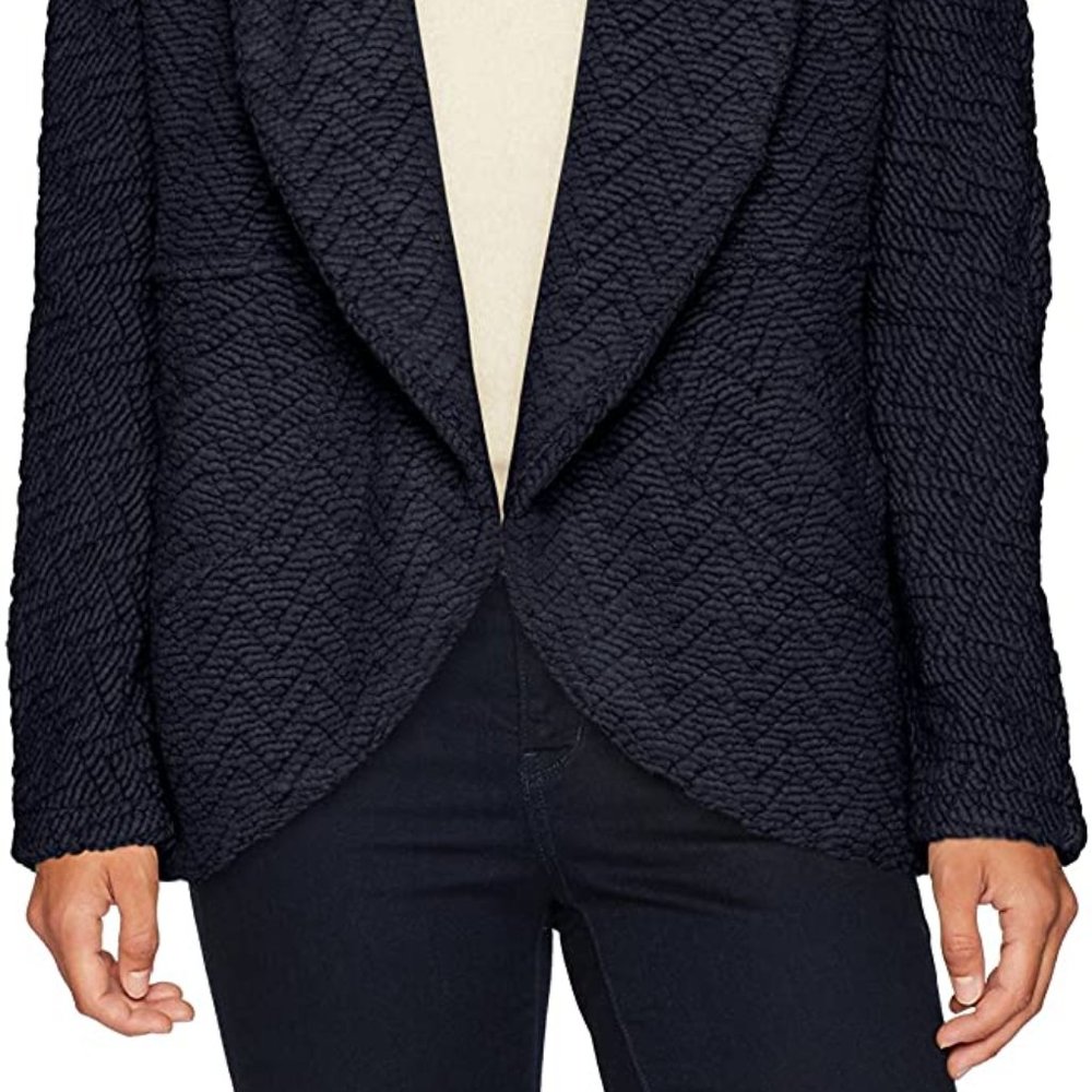 BB Dakota Women's Johnna Knit Cocoon Jacket Navy - Picture 6 of 14